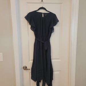 Ann Taylor Elegant Navy Blue Dress